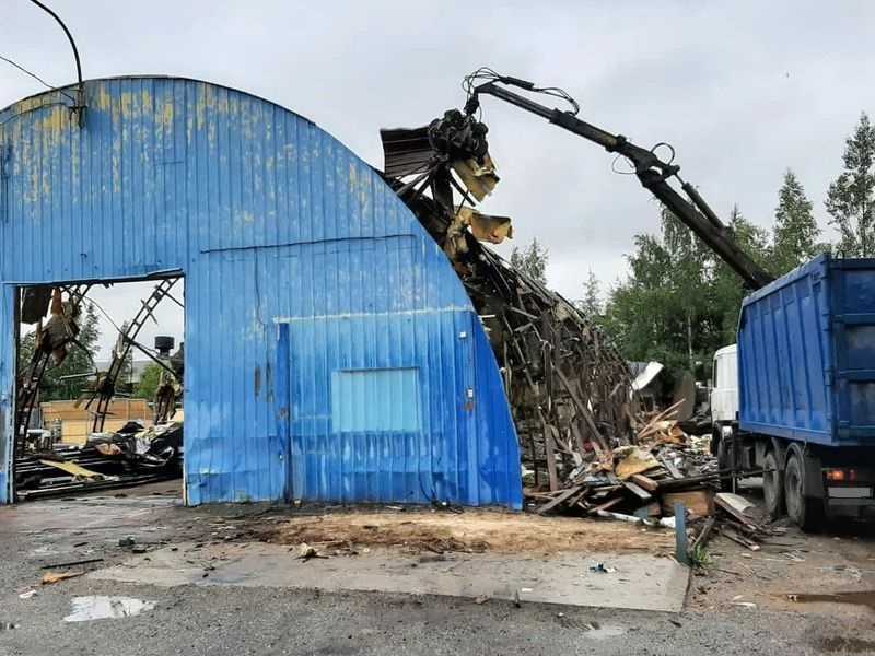 снос ангаров